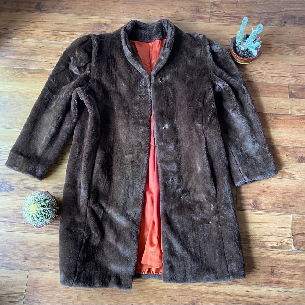 Vintage Satin Lined Fur Coat